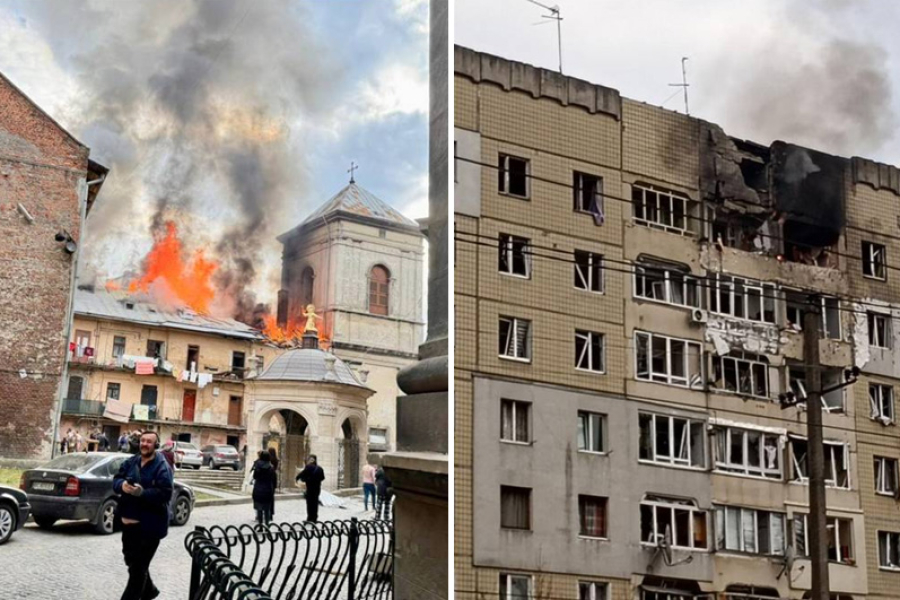 Rosyjskie drony uderzyły w Lwów