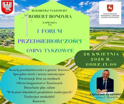 I Forum Przedsiębiorczości w Tyszowcach. Spotkanie dla firm i mieszkańców