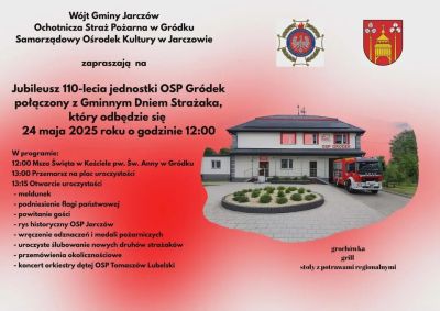 110 lat OSP Gródek. Jubileusz i Gminny Dzień Strażaka już 24 maja