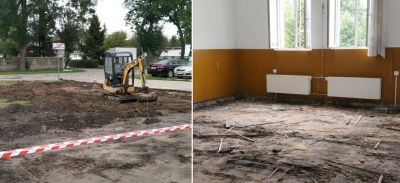 Trwa remont świetlicy w Ulhówku. Powstają też miejsca postojowe