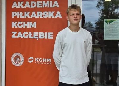 Młody piłkarz Tomasovii Franciszek Jaguś na testach w Akademii Zagłębia Lubin