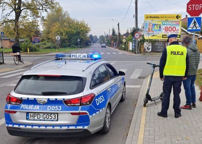 Hulajnogi pod lupą policji. Wzmożone kontrole także w powiecie tomaszowskim