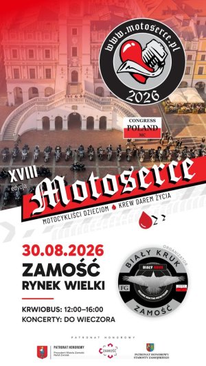 Motoserca - event motocyklowy ze zbiórką krwi w Zamościu
