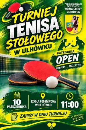 Turniej tenisa stołowego w Ulhówku