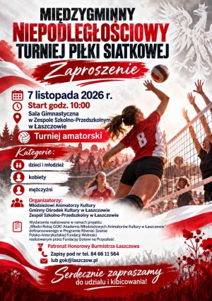 Niepodległościowy Turniej Piłki Siatkowej w Łaszczowie
