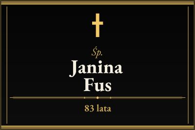 Zmarła Janina Fus [83 lata]