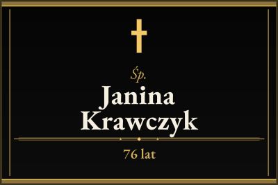Zmarła Janina Krawczyk [76 lat]