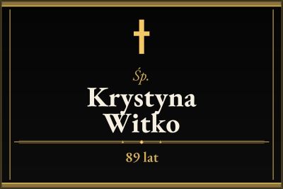 Zmarła Krystyna Witko [89 lat]