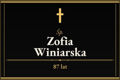 Zmarła Zofia Winiarska [87 lat]
