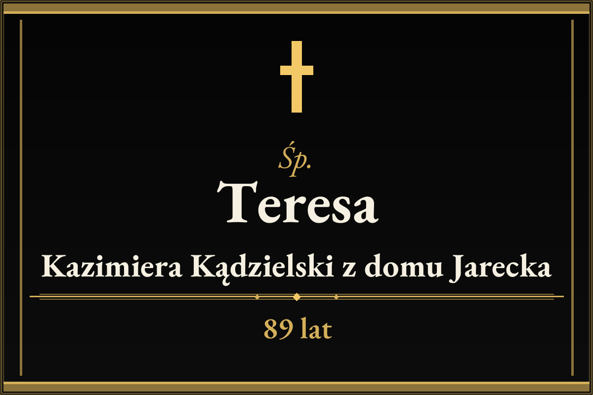 Teresa Kazimiera Kądzielski z domu Jarecka
