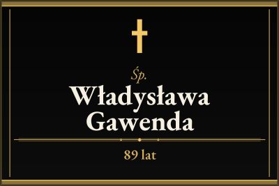 Zmarła Władysława Gawenda [89 lat]