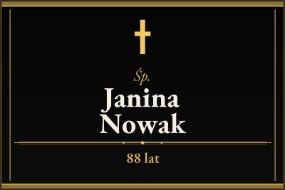 Zmarła Janina Nowak [88 lat]