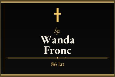 Zmarła Wanda Fronc [86 lat]