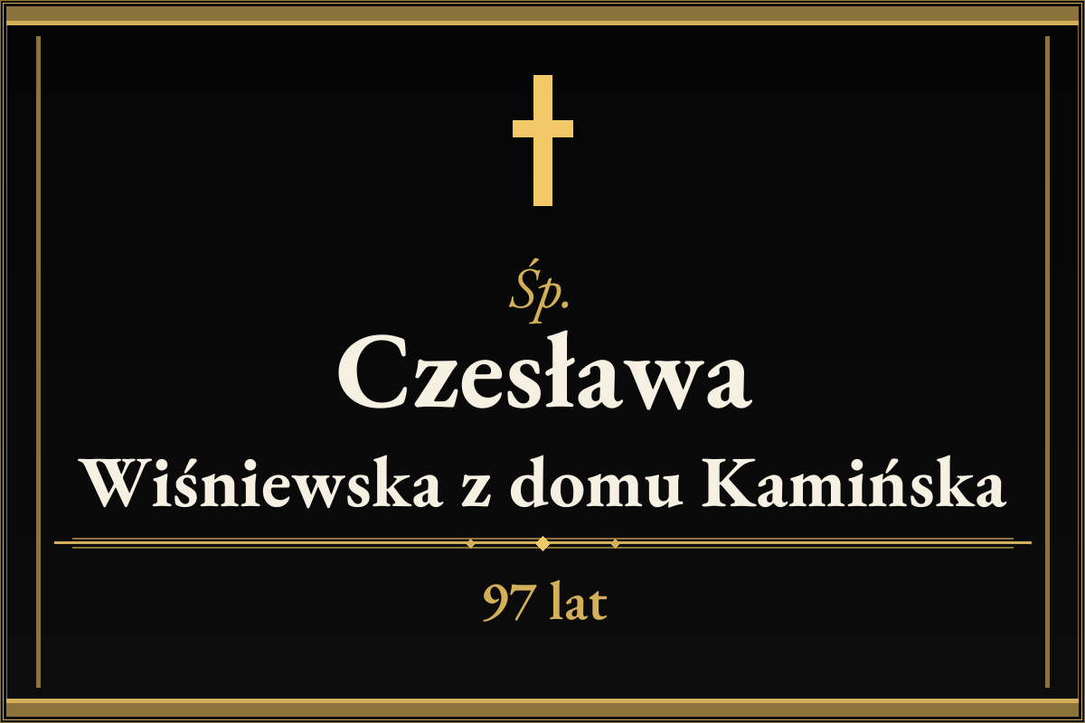 Czesława Wiśniewska z domu Kamińska