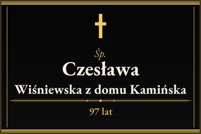 Zmarła Czesława Wiśniewska [97 lat]