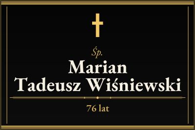 Zmarł Marian Tadeusz Wiśniewski [76 lat]