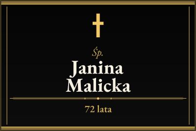 Zmarła Janina Malicka [72 lata]